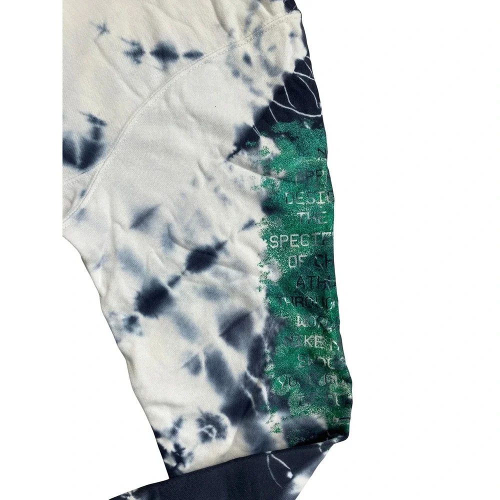 Nike‎ Sportswear Tie Dye Graphic Hoodie Black White Green Streetwear Mens L